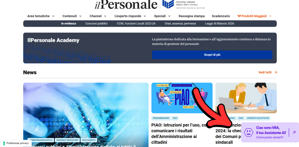 ilPersonale diventa più intelligente: è arrivato MIA, il tuo Assistente AI 1 MIA 1